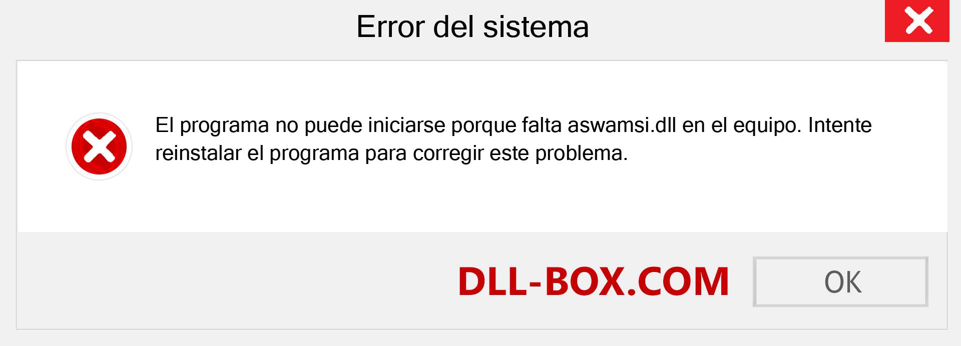 ¿Falta el archivo aswamsi.dll ?. Descargar para Windows 7, 8, 10 - Corregir aswamsi dll Missing Error en Windows, fotos, imágenes