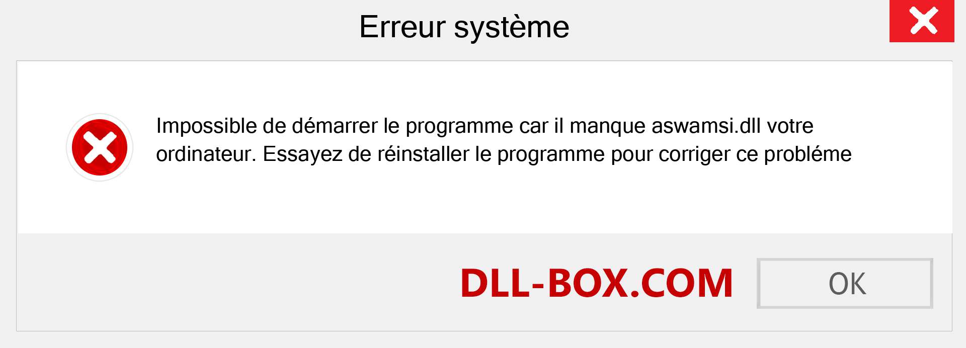 Le fichier aswamsi.dll est manquant ?. Télécharger pour Windows 7, 8, 10 - Correction de l'erreur manquante aswamsi dll sur Windows, photos, images